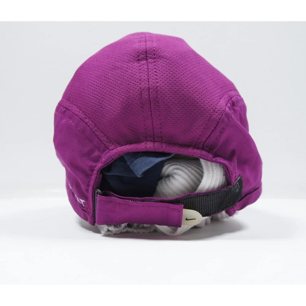 Nike Featherlight Dri-FIT Running Hat Purple Tailwind Adjustable Mesh Cap Adult